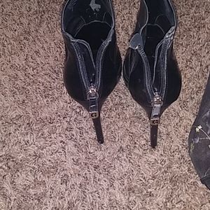 Guess Leather ankle boots and Qpid mesh heel